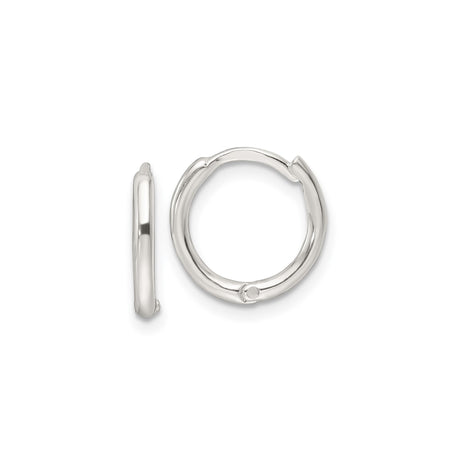 Sterling Silver Small Hoop Earrings, Hinged Minimalist Design for Women or Unisex Wear