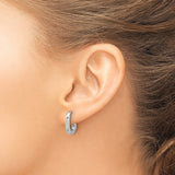 Sterling Silver Oval Hoop Earrings, Smooth Polished Finish, Minimalist Dome Design