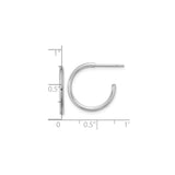 Sterling Silver Hoop Earrings, Lightweight Polished Round Minimalist Design for Women