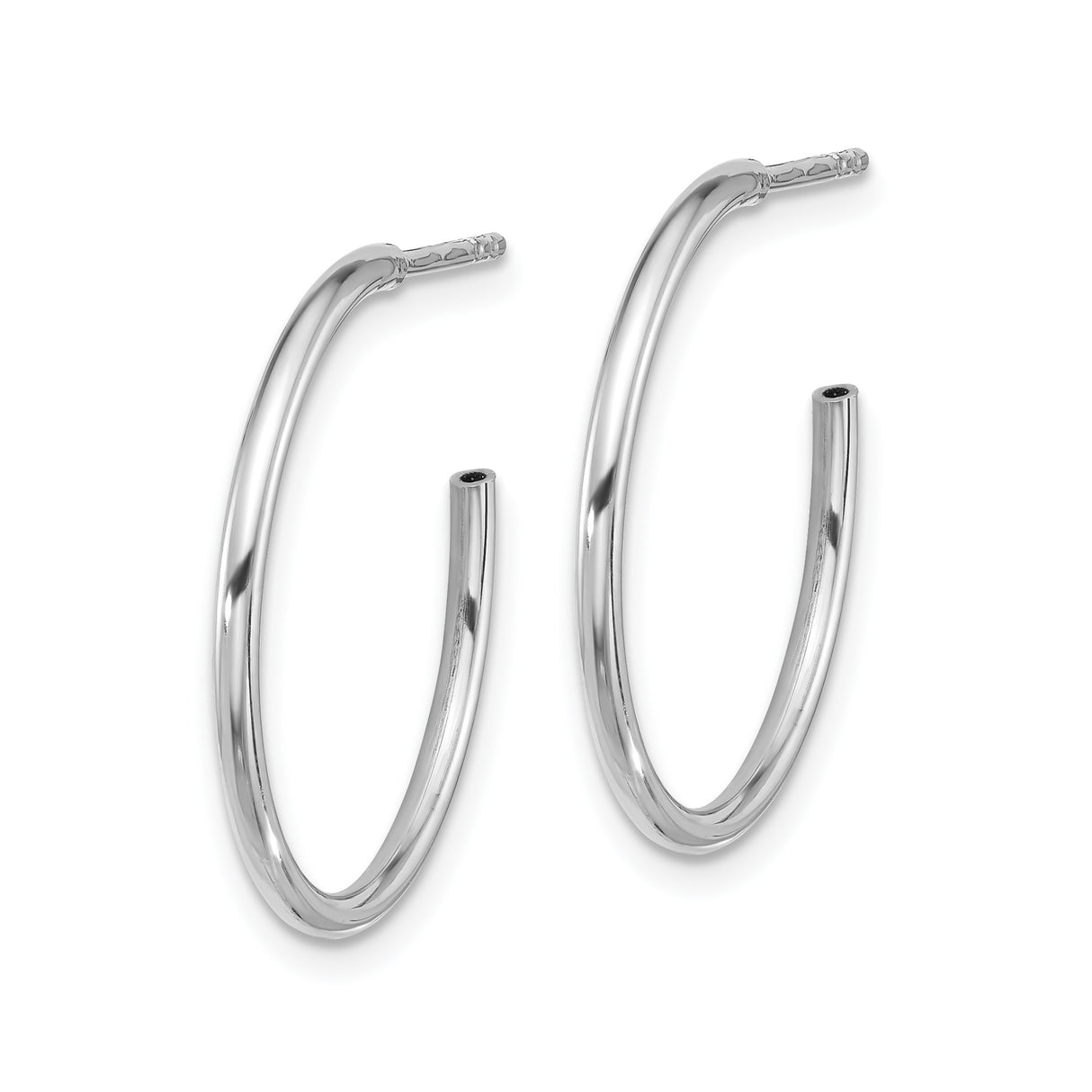 Sterling Silver Hoop Earrings, Polished Finish, Sleek Minimalist Design for Women