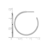 Sterling Silver Hoop Earrings, Polished Hollow C-Hoop Design, Lightweight Minimalist Style for Women