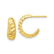 Sterling Silver Rope Hoop Earrings, Twisted Gold Vermeil Half Hoops for Women