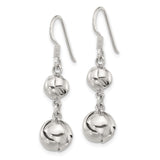 Sterling Silver Dangle Earrings With Double Knot Bead Drops