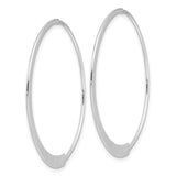 Sterling Silver Hoop Earrings with Brushed and Polished Finish, Modern Minimalist Style
