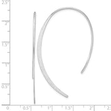 Sterling Silver Threader Earrings, Lightweight Minimalist Curved Drop Style for Women