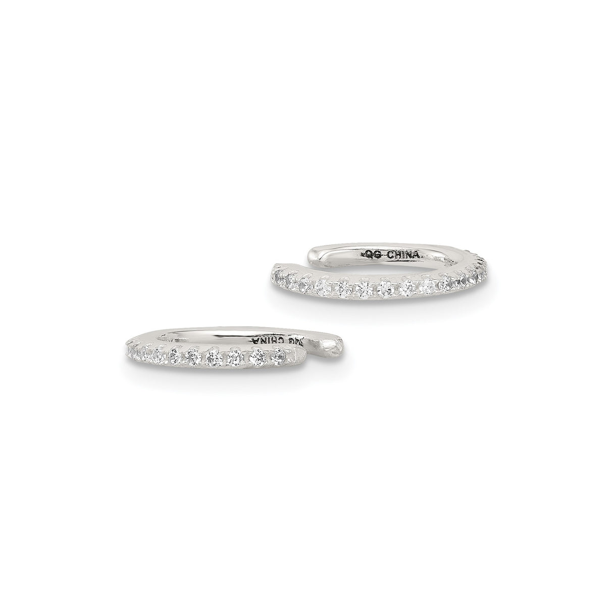 Sterling Silver Elegant Ear Cuff With Clear CZ No Piercing