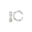Sterling Silver Ear Cuff for Women Featuring Ichthys Symbol and Raised Sphere Accent, Non Pierced Christian Earring with Faith Symbol, Religious Ear Wrap, Spiritual Jewelry for Christian Accessory