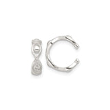 Sterling Silver Ear Cuff for Women Featuring Ichthys Symbol and Raised Sphere Accent, Non Pierced Christian Earring with Faith Symbol, Religious Ear Wrap, Spiritual Jewelry for Christian Accessory