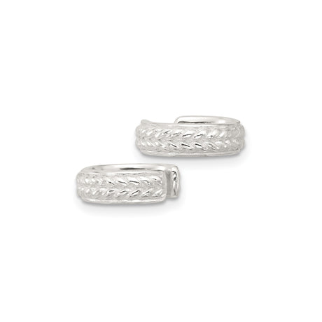 Sterling Silver Braided Ear Cuffs Textured Wheat Design