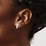 Sterling Silver Braided Ear Cuffs Textured Wheat Design
