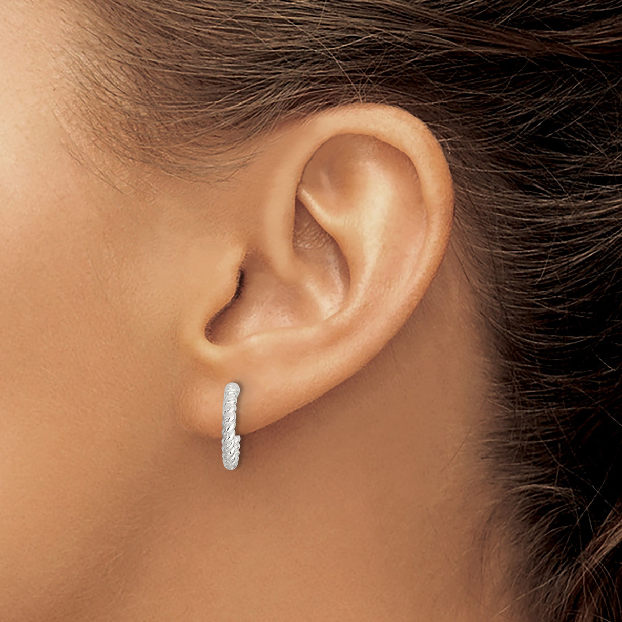 Sterling Silver Rope Twist Ear Cuff Minimalist Jewelry