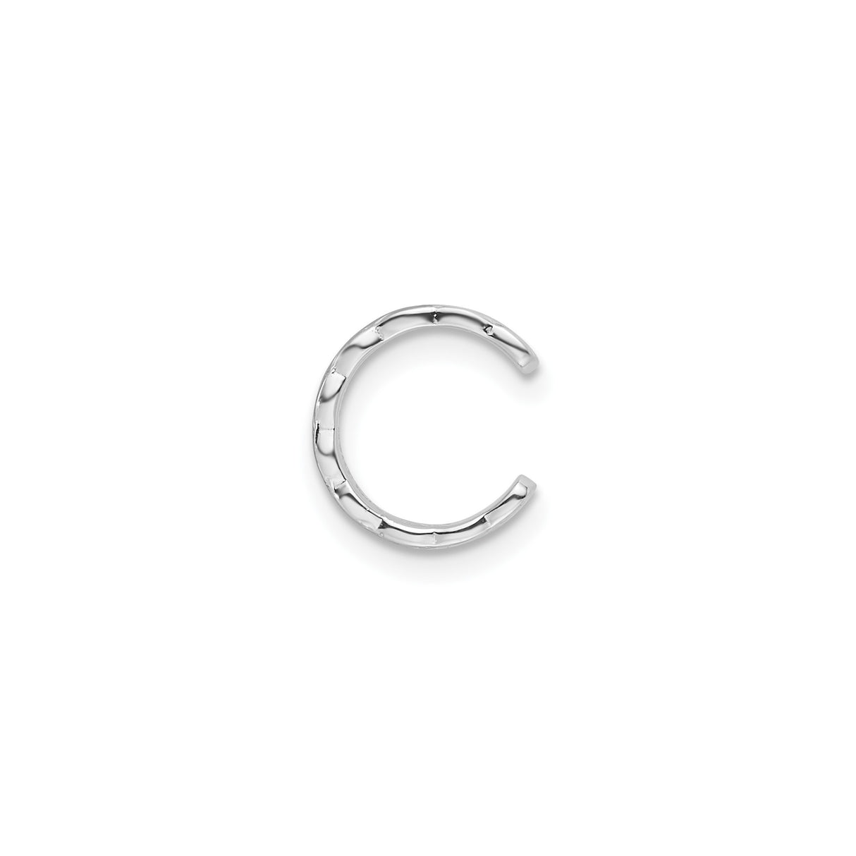 Sterling Silver Quilted Crisscross Ear Cuff Unisex Style