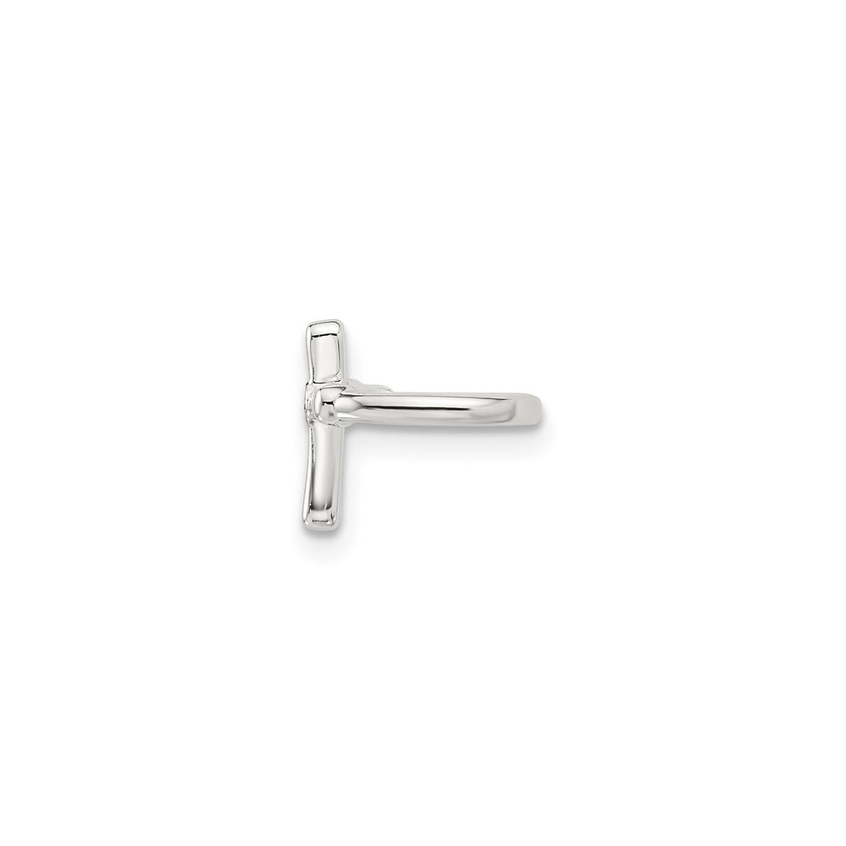 Sterling Silver Cross Pendant With Cubic Zirconia CZ Accent