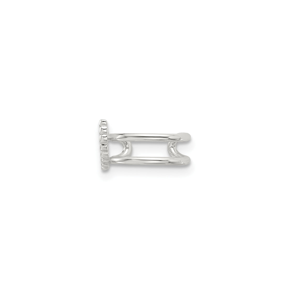 Sterling Silver Angel Wing Ear Cuff Textured Design