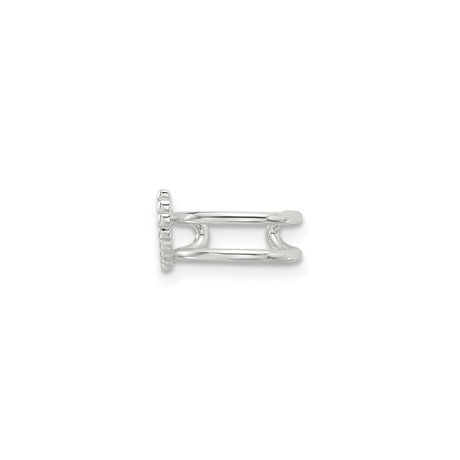 Sterling Silver Angel Wing Ear Cuff Textured Design