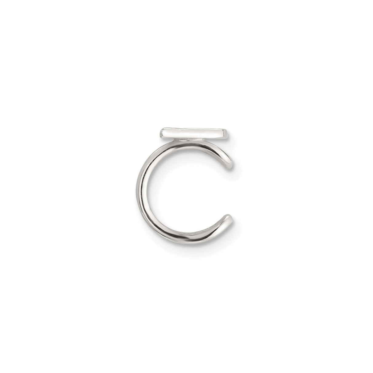Sterling Silver Angel Wing Ear Cuff Textured Design