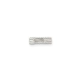 Sterling Silver Rope Spacer Bead With Textured Rope Design
