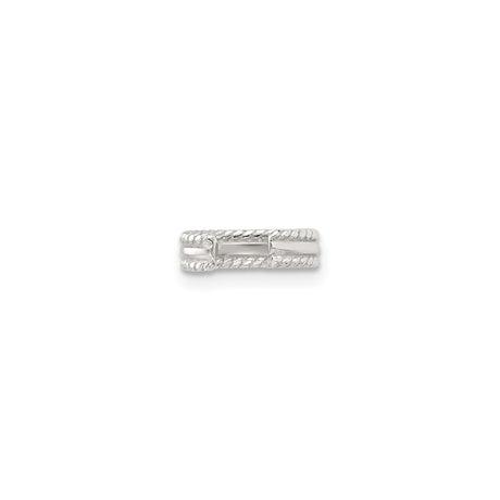 Sterling Silver Rope Spacer Bead With Textured Rope Design