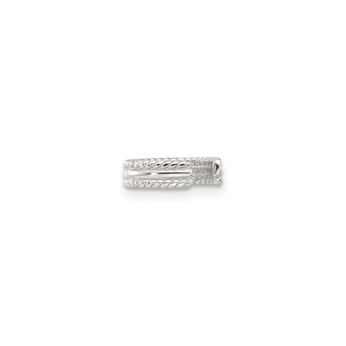 Sterling Silver Rope Spacer Bead With Textured Rope Design