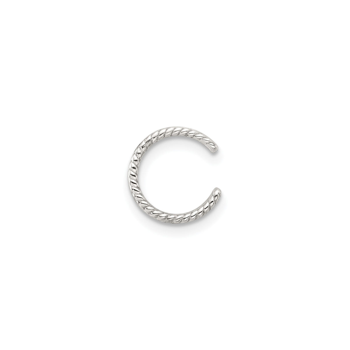 Sterling Silver Rope Spacer Bead With Textured Rope Design