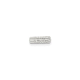 Sterling Silver Rope Spacer Bead with Double Rope Design, Textured Detailing for DIY Jewelry, Unisex Charm Component for Bracelet or Necklace, Artisan Jewelry Spacer for Customizing Accessories