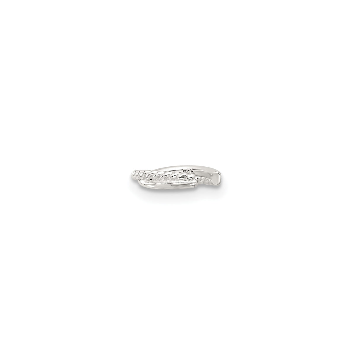 Sterling Silver Rope Twist Ring Matte Finish Minimalist Band