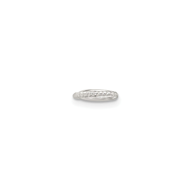 Sterling Silver Rope Twist Ring for Women - Minimalist Unity Design with Delicate Texture, Matte Finish, Sleek Silver Band for Everyday Wear, Stackable Modern Fashion Ring, Simple Elegant Style
