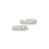 Sterling Silver Ear Cuff Set Bezel CZ Stones Minimalist