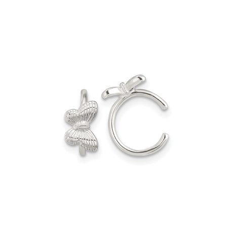 Sterling Silver Butterfly Ear Cuffs for Women Non-Pierced Jewelry with Delicate Symbolic Design Boho Style Nature Inspired Earrings Lightweight Casual Silver Cuffs for Spring Fashion and Freedom Theme