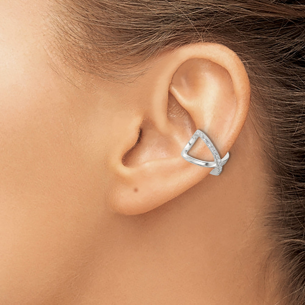 Sterling Silver XO Stud Earrings With CZ O Shapes Design