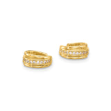 Gold Plated Sterling Silver Minimalist Ear Cuff CZ Sparkle