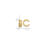Gold Plated Sterling Silver Minimalist Ear Cuff CZ Sparkle