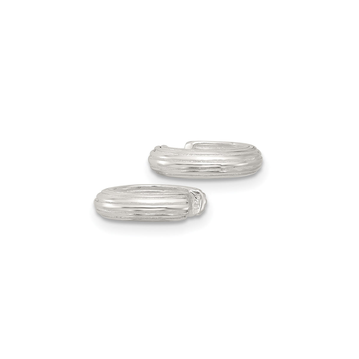 Sterling Silver Grooved Letter C Charm Bead For Bracelets