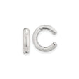 Sterling Silver Alphabet Letter C Charm for Bracelets or Necklaces, Grooved Polished Bead Pendant, Unisex Initial Jewelry Component, Modern Minimalist Accessory for Custom DIY Jewelry Designs