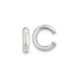Sterling Silver Alphabet Letter C Charm for Bracelets or Necklaces, Grooved Polished Bead Pendant, Unisex Initial Jewelry Component, Modern Minimalist Accessory for Custom DIY Jewelry Designs