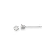 Sterling Silver Stud Earrings with Round Cut Clear Gemstones in Six Prong Setting, Elegant Minimalist Design for Women, Daily Wear Silver Jewelry, Classic Polished CZ Studs for Formal Occasions