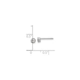 Sterling Silver Stud Earrings with 3mm Round Cubic Zirconia, Minimalist Prong Set Design