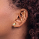 Sterling Silver Knot Swirl Stud Earrings with Cubic Zirconia Center and Accent Stones
