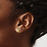Gold Plated Sterling Silver Triangle Stud Earrings Gemstones
