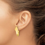 Sterling Silver Teardrop Earrings with Cubic Zirconia, Asymmetrical Hoop Design