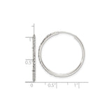 Sterling Silver Hoop Earrings with Cubic Zirconia, Medium Classic Front-Facing Sparkle Design