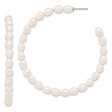 Sterling Silver Hoop Earrings with Natural White Freshwater Pearls, Classic and Elegant Design