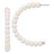 Sterling Silver Hoop Earrings with Natural Freshwater Pearls, Classic J-Hoop Design