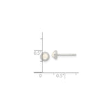 Sterling Silver Moonstone Stud Earrings, Bezel Set Round Gemstone with Beaded Edge Design