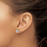 Sterling Silver Love Knot Stud Earrings Textured Twist