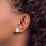 Sterling Silver Love Knot Stud Earrings Braided Design