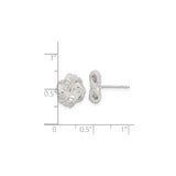 Sterling Silver Love Knot Stud Earrings Braided Design