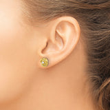Sterling Silver Gold Plated Love Knot Stud Earrings CZ