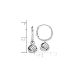 Sterling Silver Love Knot Dangle Hoop Earrings For Women