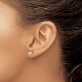 Sterling Silver Heart Stud Earrings with Cubic Zirconia Center, Romantic Jewelry for Women